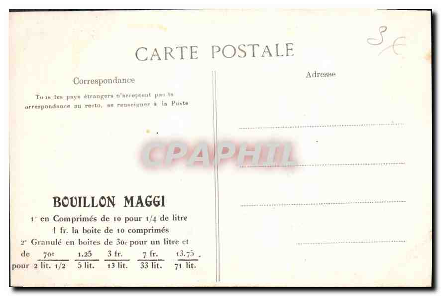 CPA Paris Montmartre Le Sacre Coeur Publicite Maggi — Rückseite