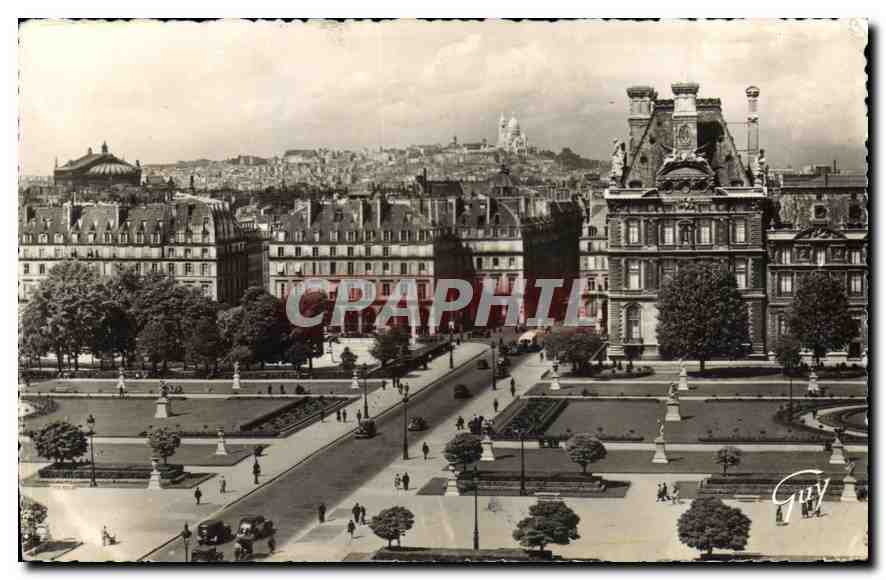 CPA Paris et ses Merveilles La Butte Montmartre vue du palais du Louvre 