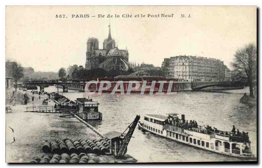 CPA Paris Ile de la Cite et le Pont Neuf 