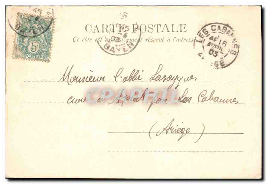 CPA Paris Les Champs Elysees  — Rückseite