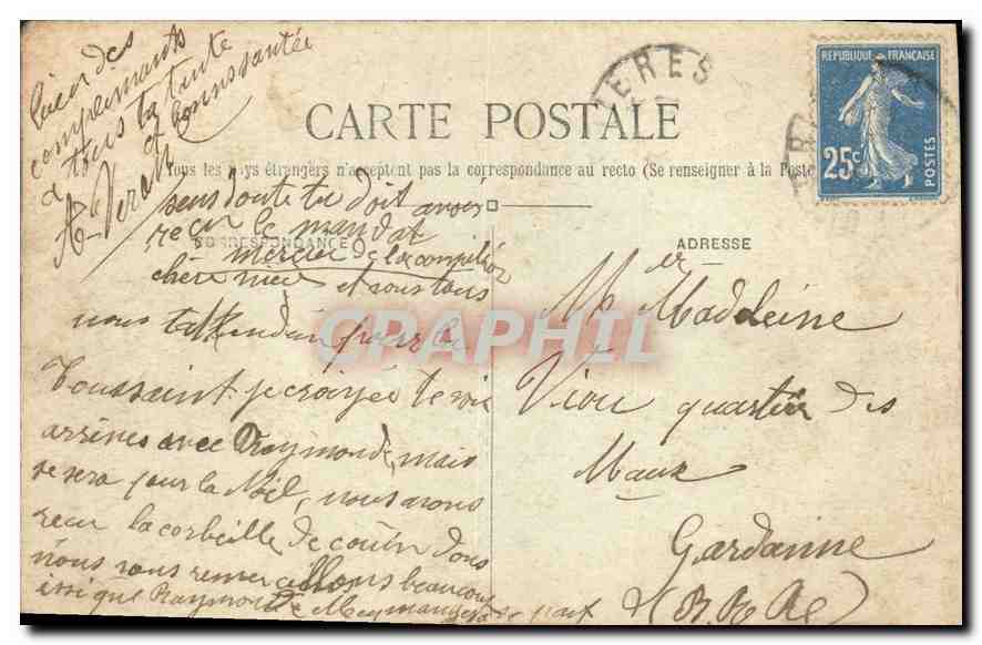CPA Paris l'Hotel de Ville Bateau — Rückseite