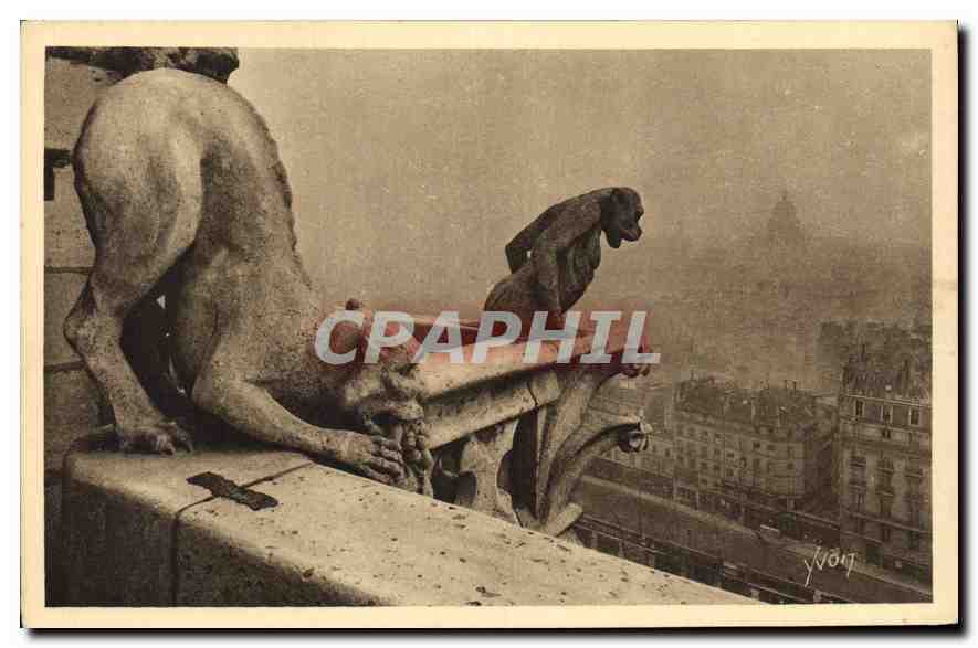 CPA Paris En Flanant Notre Dame de Paris Detail de la facade Sud 
