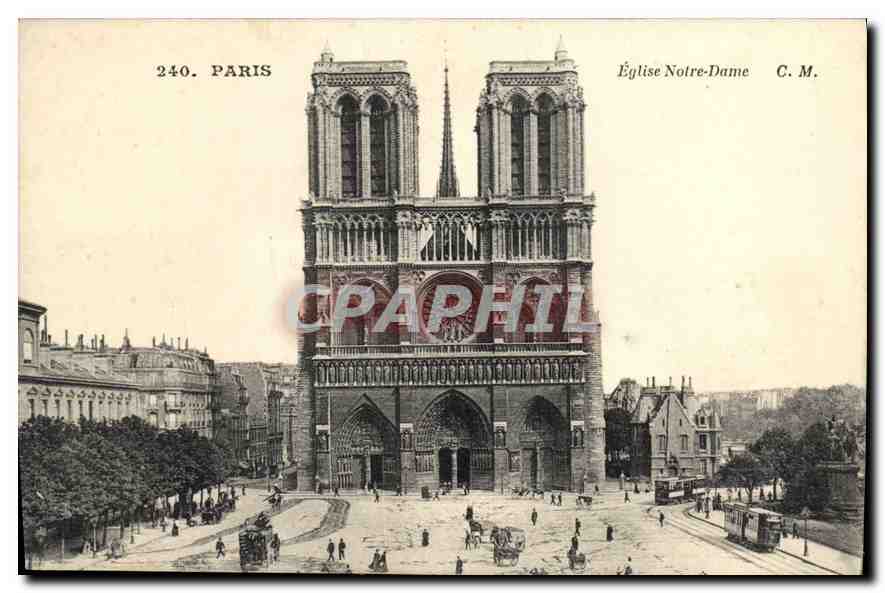 CPA Paris Eglise Notre Dame 