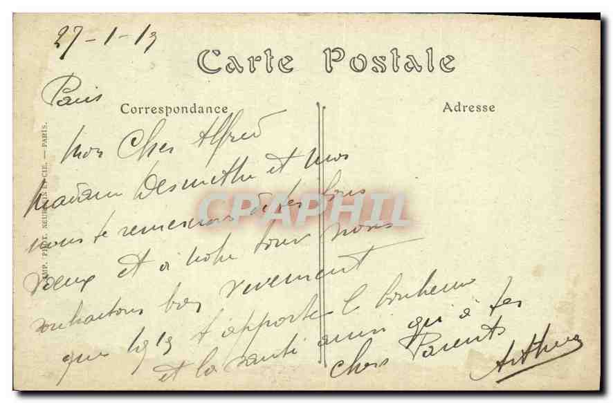 CPA Paris Salle des Seances de la Chambre des Deputes  — Rückseite