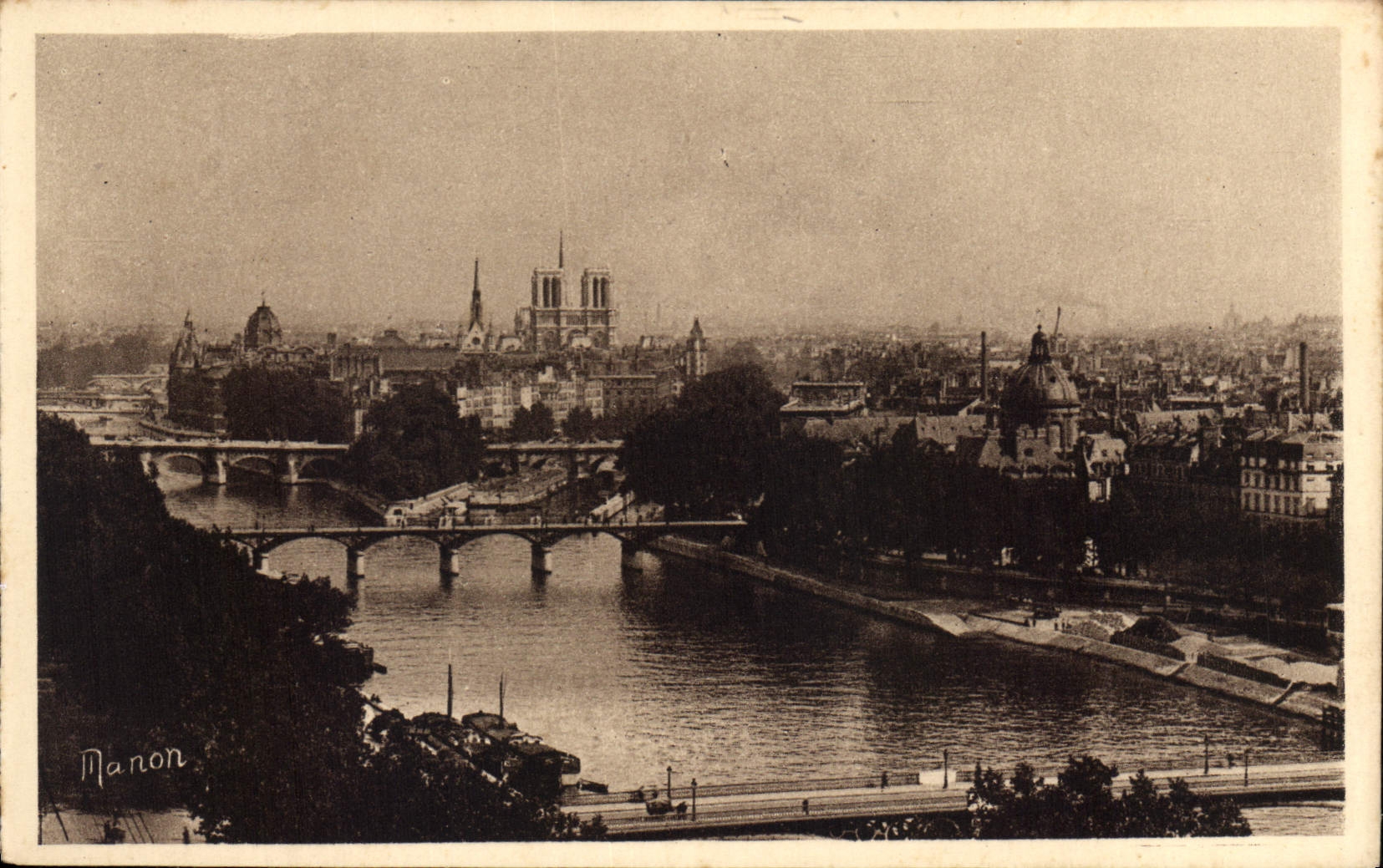 CPA Paris La Cite Notre Dame City Bridges 