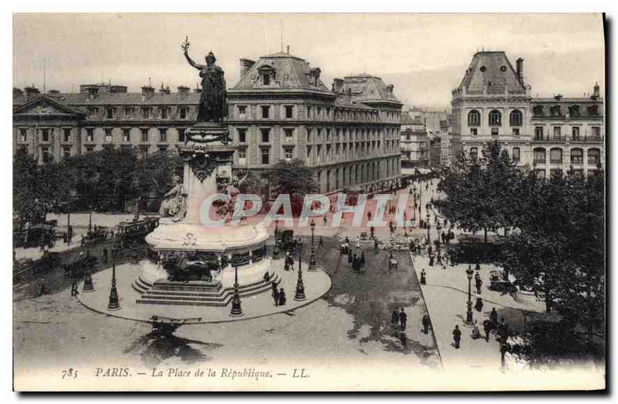 CPA Paris La Place de la Republique 