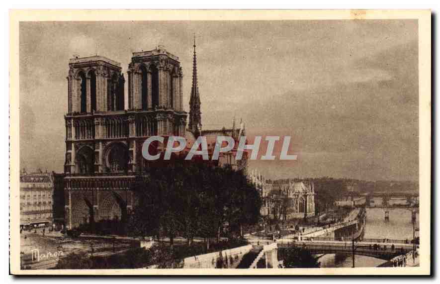 CPA Paris Notre Dame de Paris Vue generale 