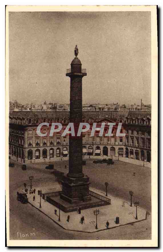CPA Paris Place et Colonne Vendome 