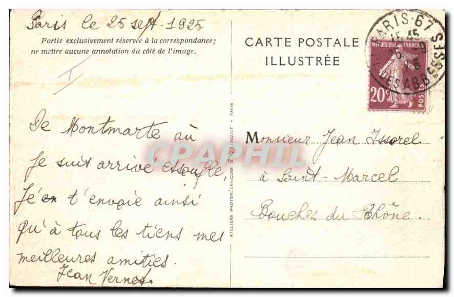CPA Basilique du Sacre coeur de Montmartre V N Vue generale cote SE  — Rückseite