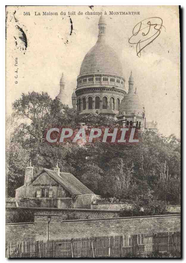CPA La Maison de toit de chaume a Montmartre 