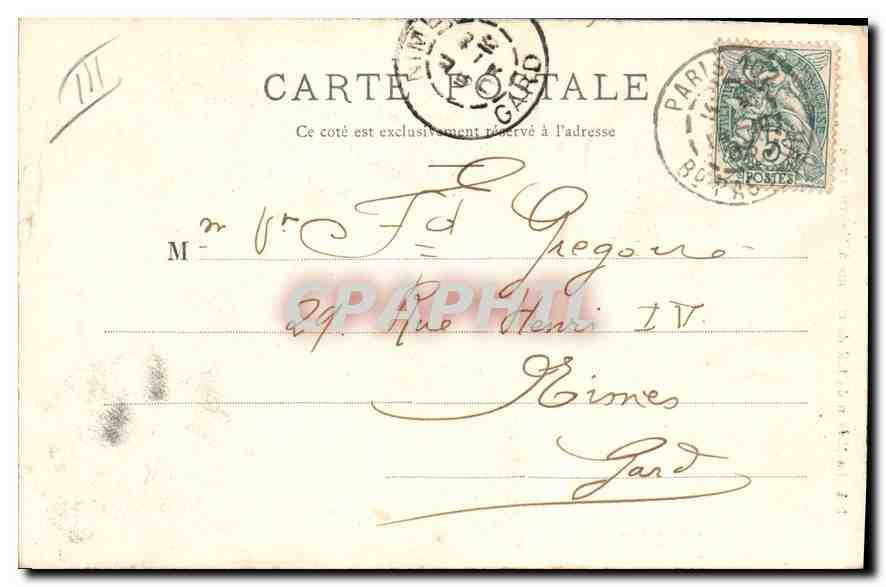 CPA La Maison de toit de chaume a Montmartre  — Verso