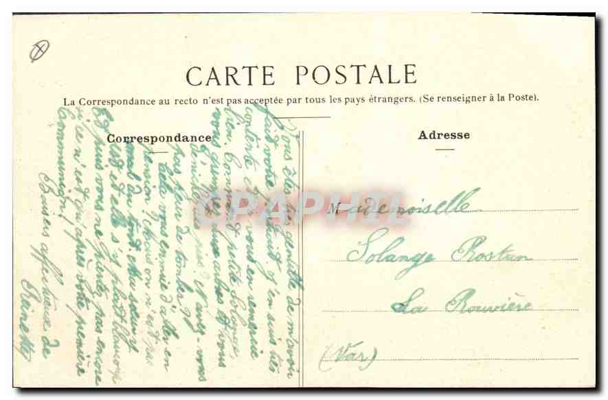 CPA Paris Avenue do Bois de Boulogne  — Verso