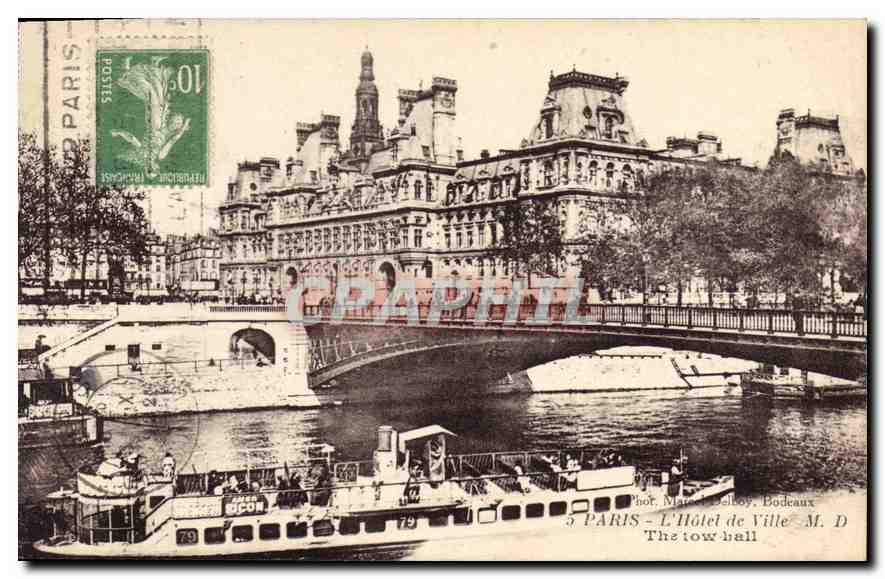 CPA Paris l'Hotel de Ville 