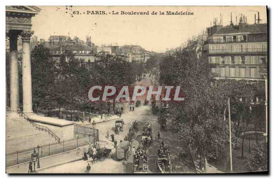 CPA Paris Le Boulevard de la Madeleine 