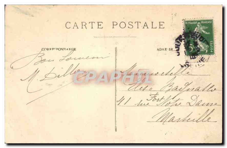 CPA Paris Le Boulevard de la Madeleine  — Verso