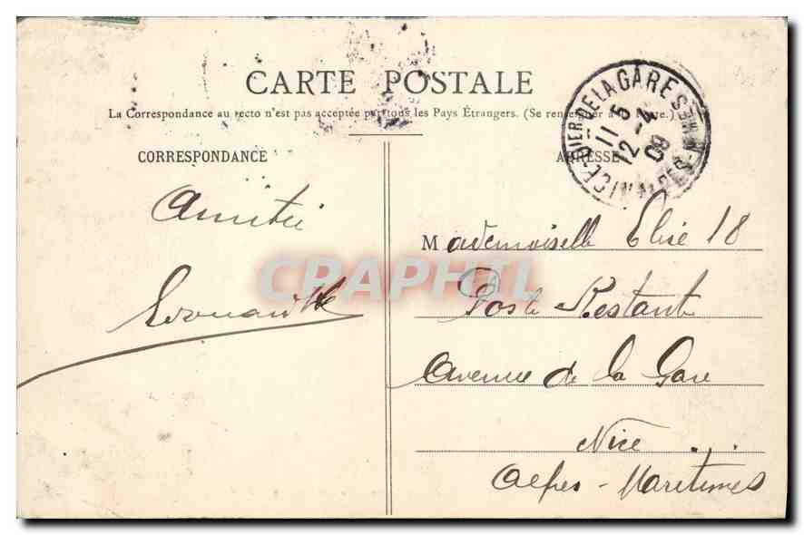 CPA Paris Bois de Boulogne Le Pre Catelan  — Rückseite