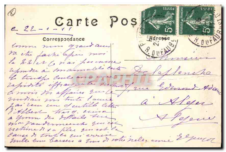 CPA Paris Eglise St Augustin  — Verso
