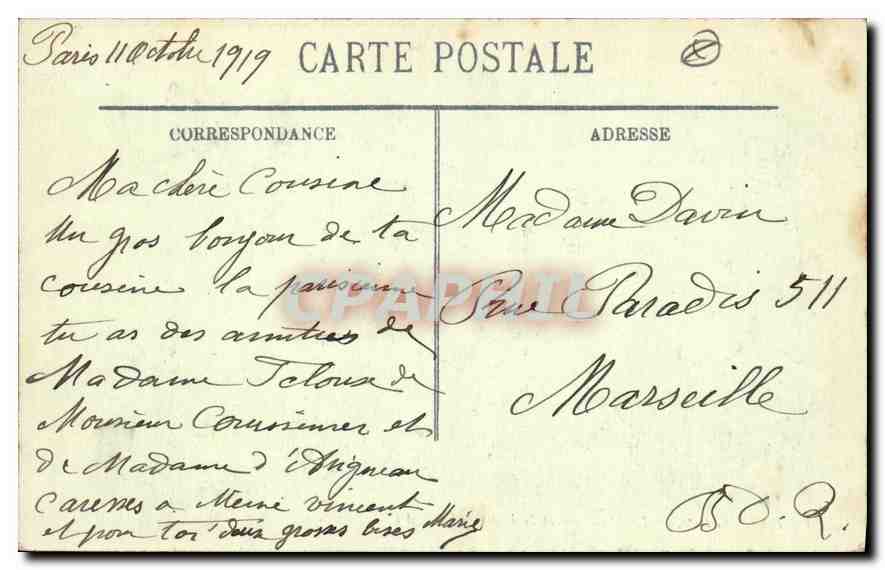 CPA Paris La Madeleine et la Rue Royale  — Rückseite
