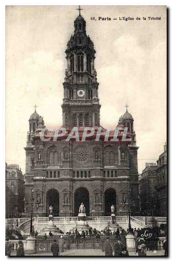 CPA Paris l'Eglise de la Trinite 