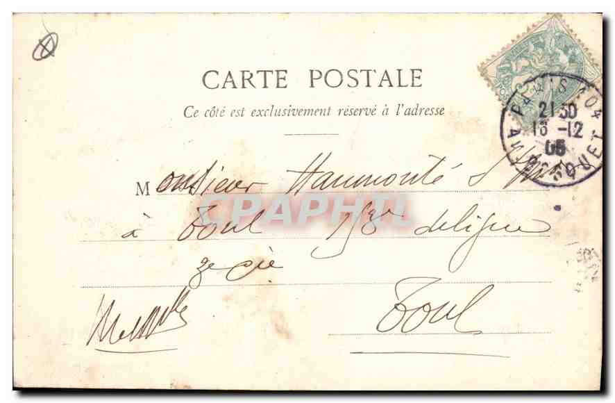 CPA Paris Eglise de la Trinite  — Rückseite
