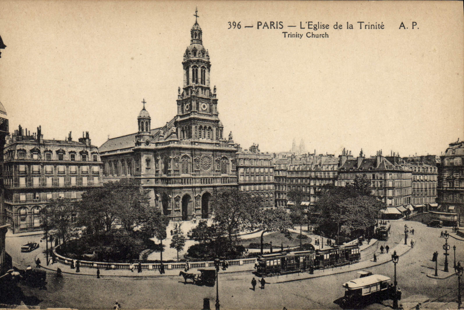 CPA Paris l'Eglise de la Trinite 