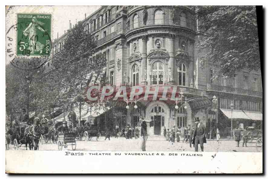 CPA Paris Theatre du Vaudeville deb Italiens 