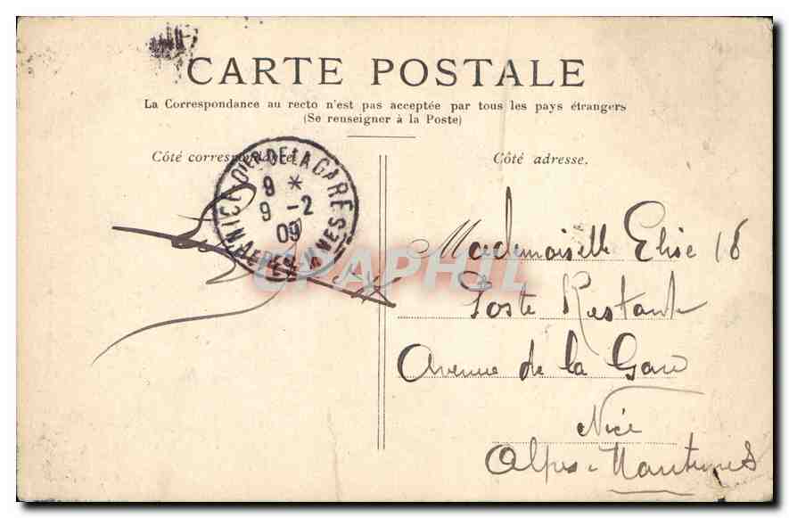 CPA Paris Le Palais du Luxembourg  — Verso