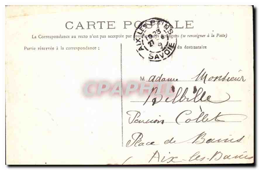 CPA Paris l'Opera  — Rückseite