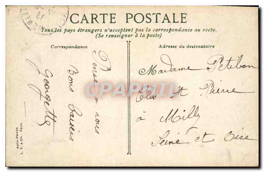 CPA Paris Le Lycee Janson de Sailly Entree Principale  — Rückseite