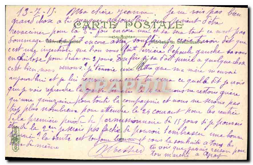 CPA Paris Eglise de la Triade  — Rückseite