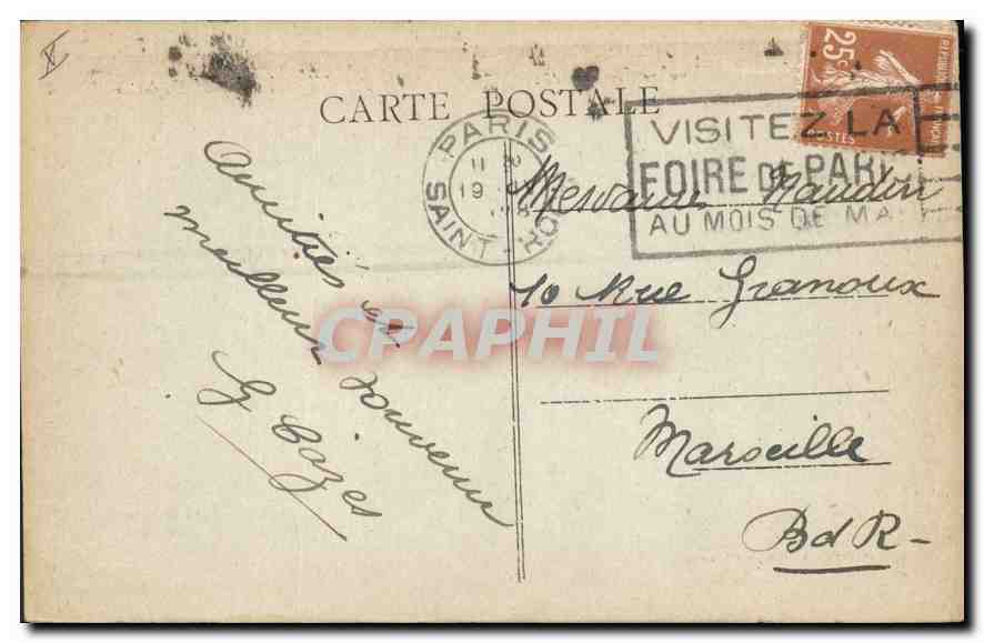 CPA Paris La Chambre des Deputes  — Rückseite