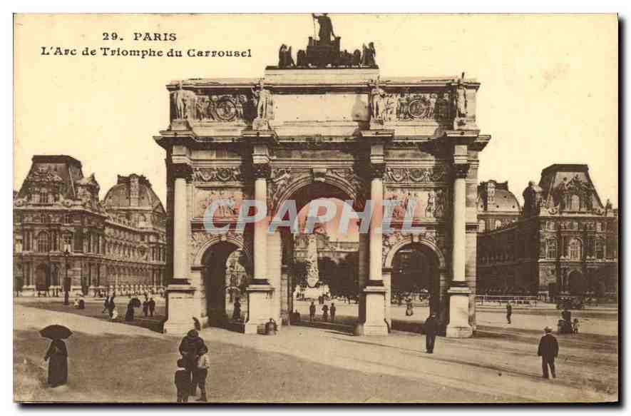 CPA Paris L'Arc de Triomphe du Carrousel 