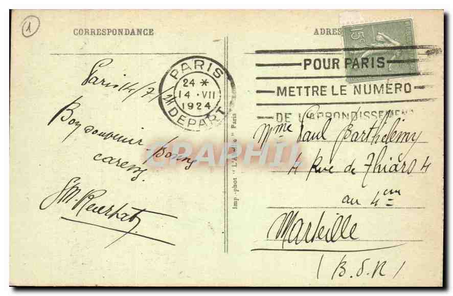 CPA Paris Le Trocadero et le Pont d'Lena  — Rückseite