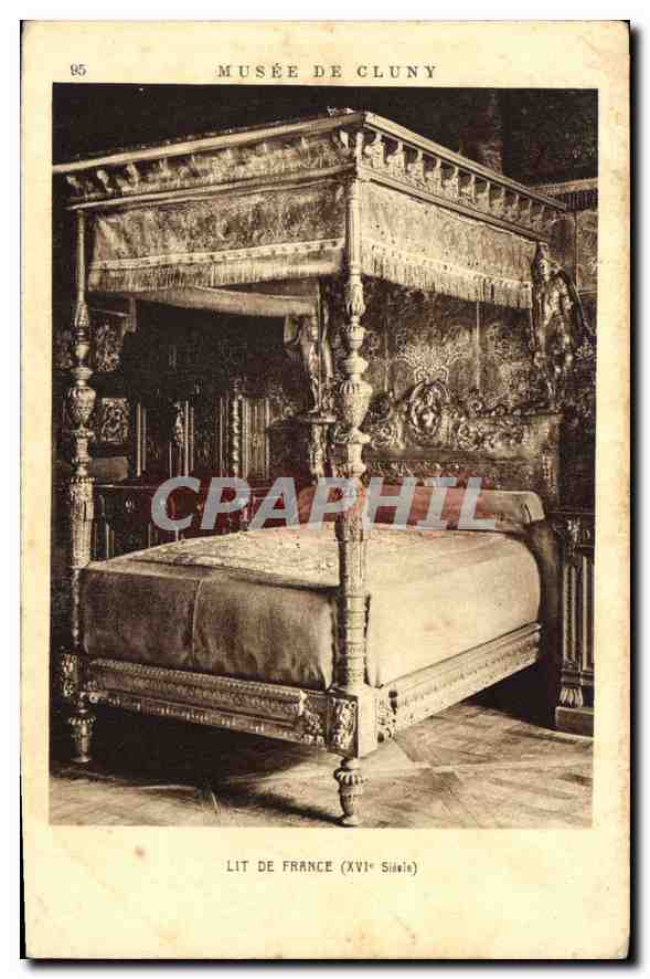 CPA Musee de Cluny Lit de France 