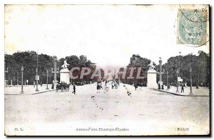 CPA Paris Avenue des Champs Elysees 