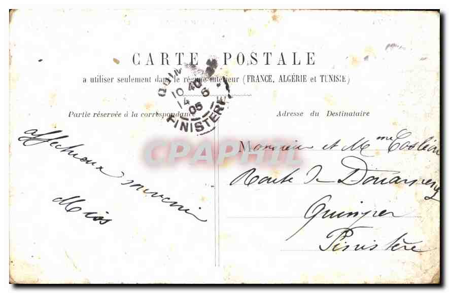 CPA Paris Avenue des Champs Elysees  — Rückseite