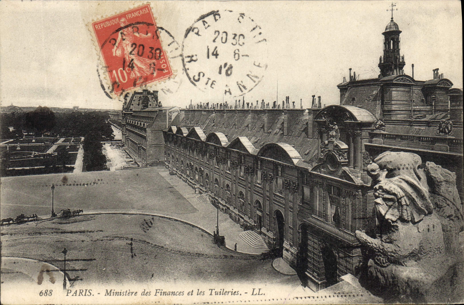 CPA Paris Ministere des Finances et les Tuileries 
