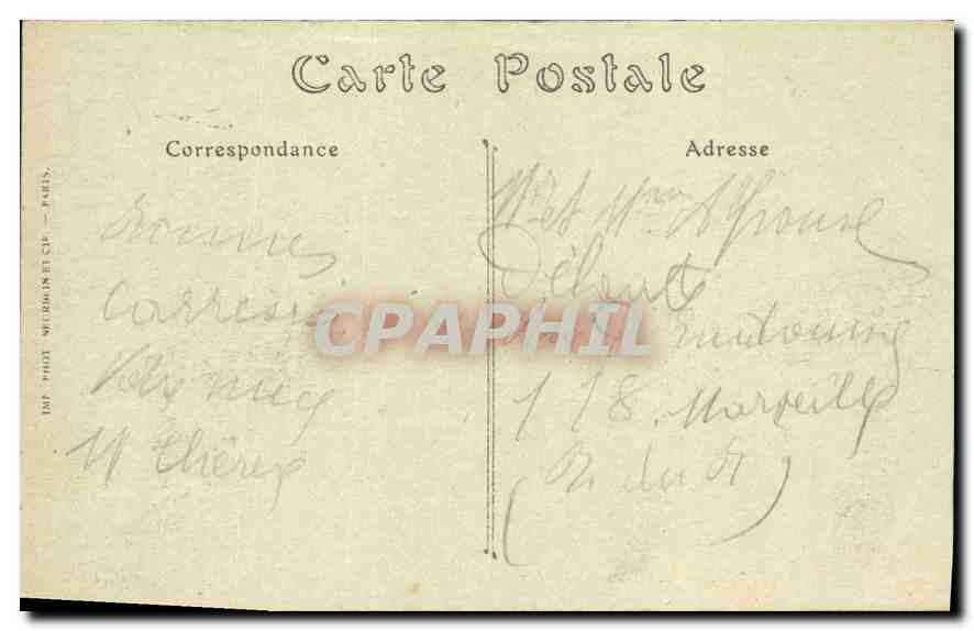 CPA Paris Perspective du Jardin des Tuileries et la Rue de Rivoli  — Rückseite