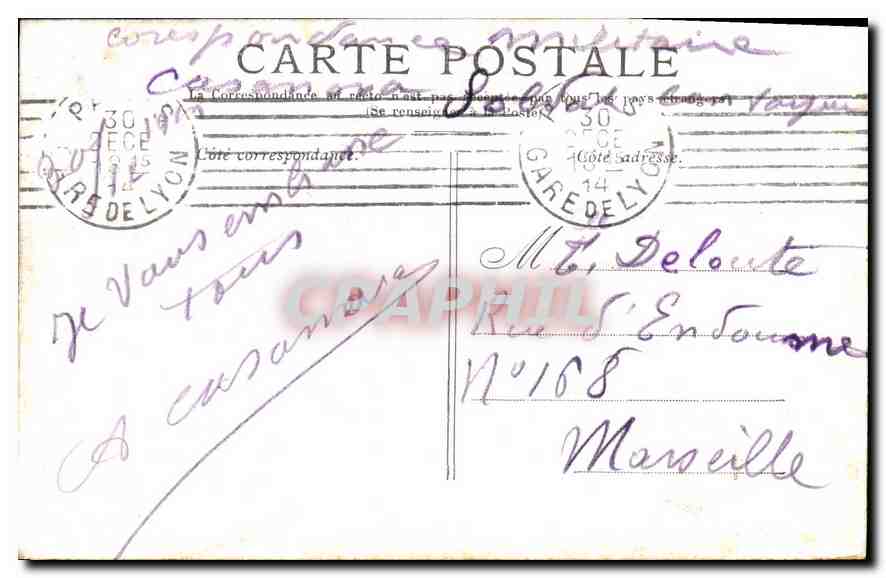 CPA Paris La Place de la Bastille  — Rückseite