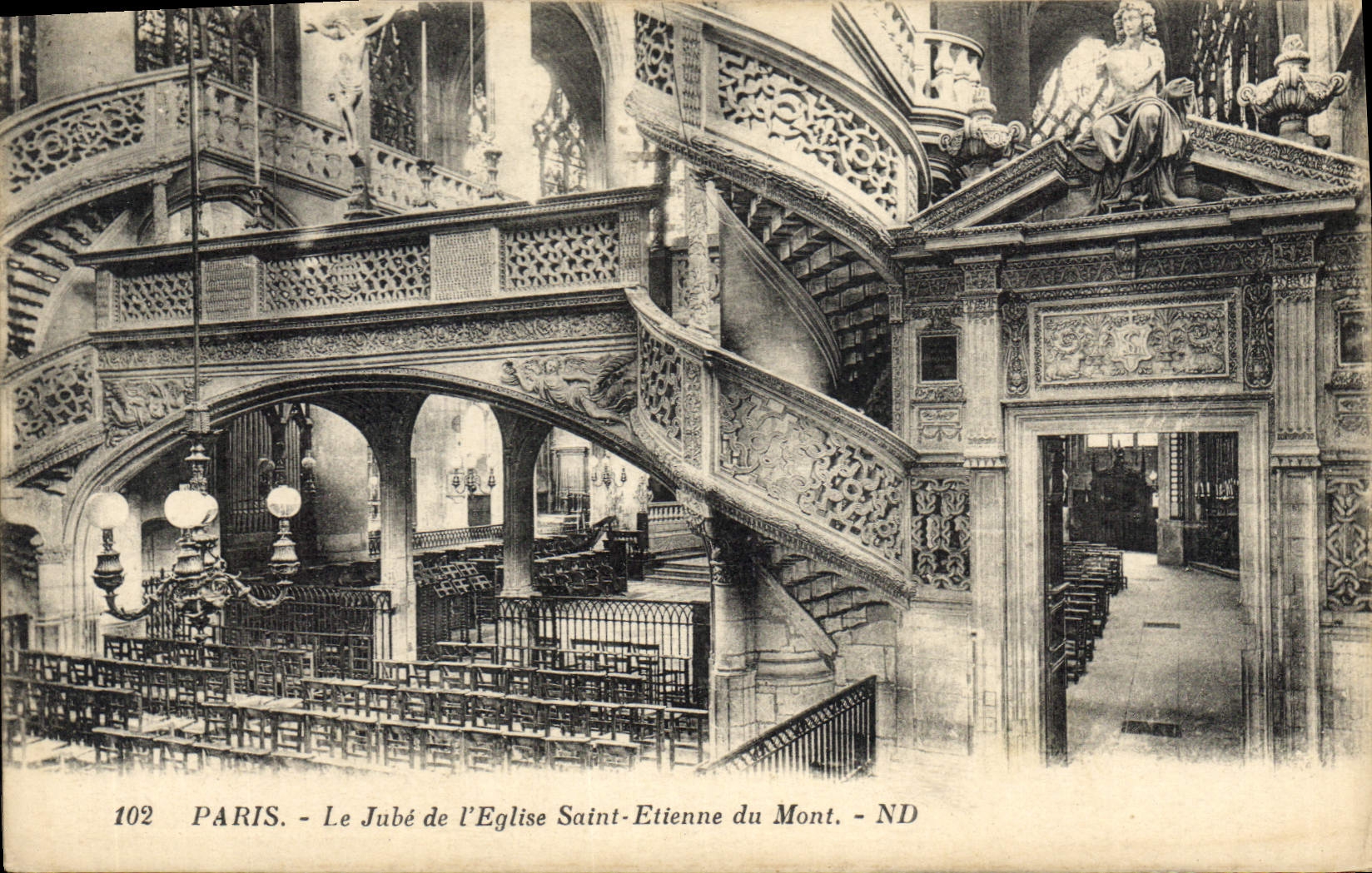 CPA Paris Le Jube de l'Eglise Saint Etienne du Mont 