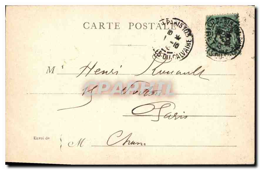 CPA Paris La Tour Saint Jacques  — Verso