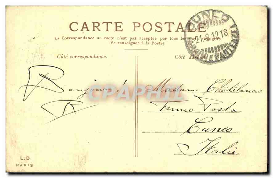 CPA Paris La Colonne Vendome  — Rückseite