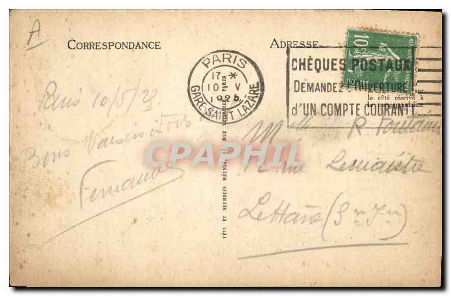 CPA Paris Eglise Saint Julien le Pauvre  — Verso