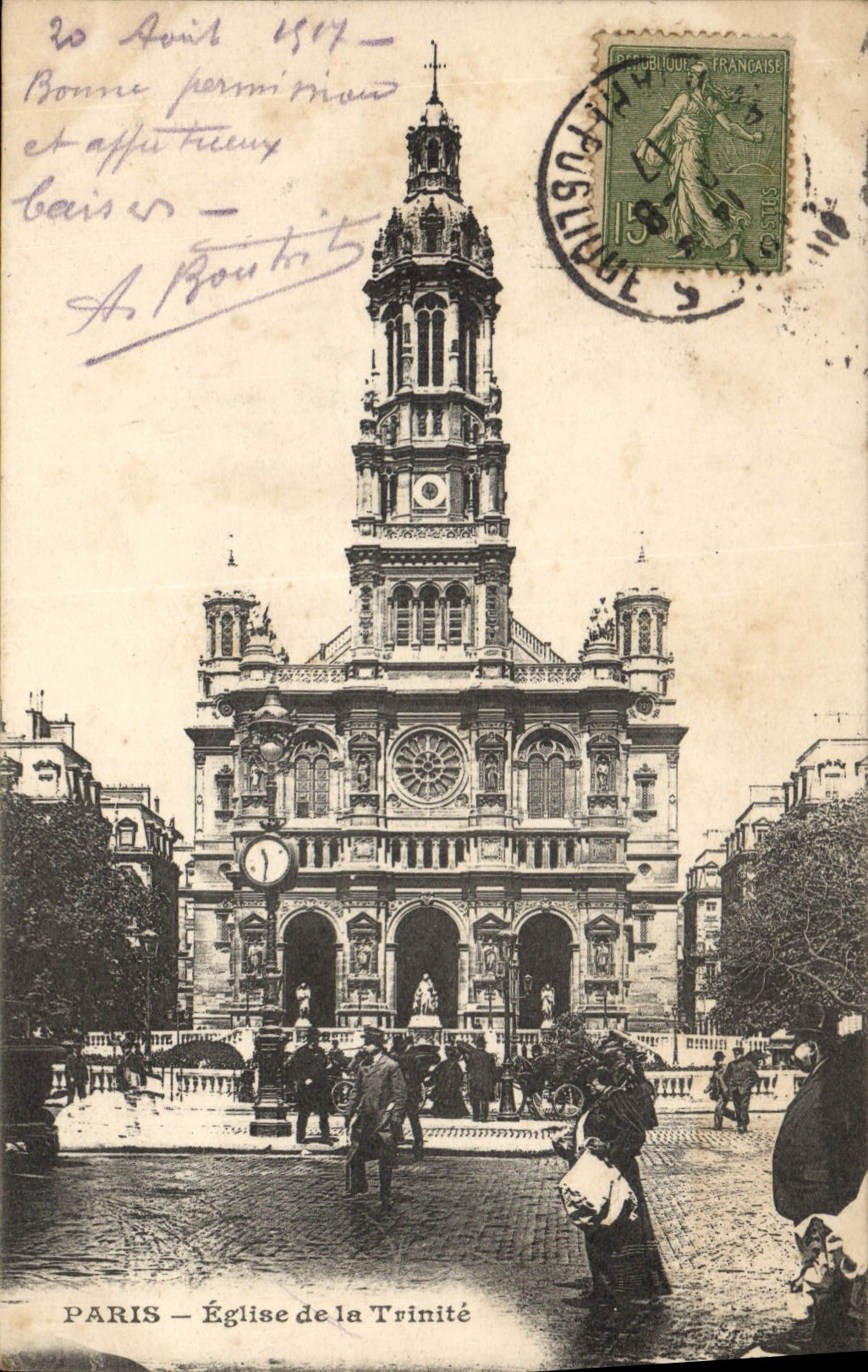CPA Paris Eglise de la Trinite 