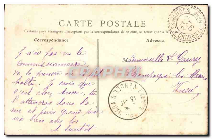 CPA Paris Eglise Saint Augustin  — Verso
