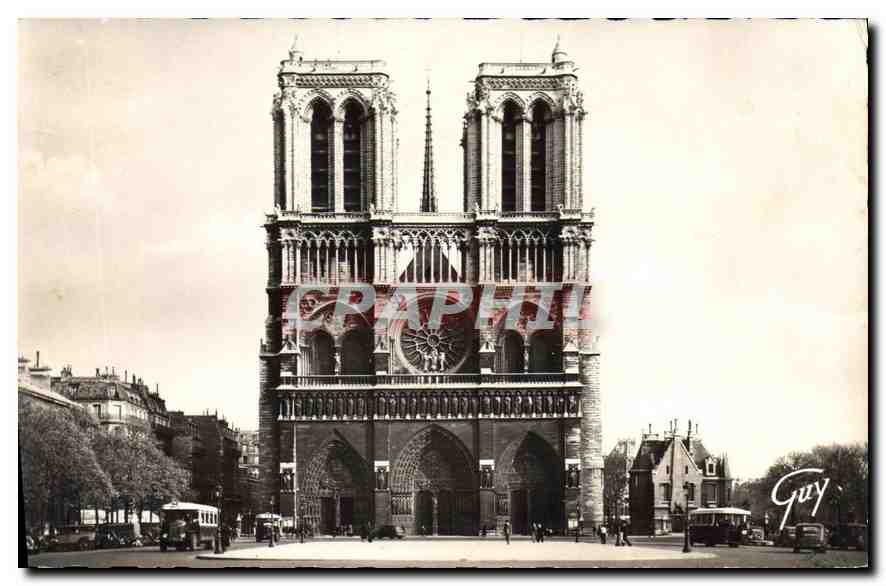 CPA Paris et ses Merveilles Cathedrale Notre Dame et le parvis 