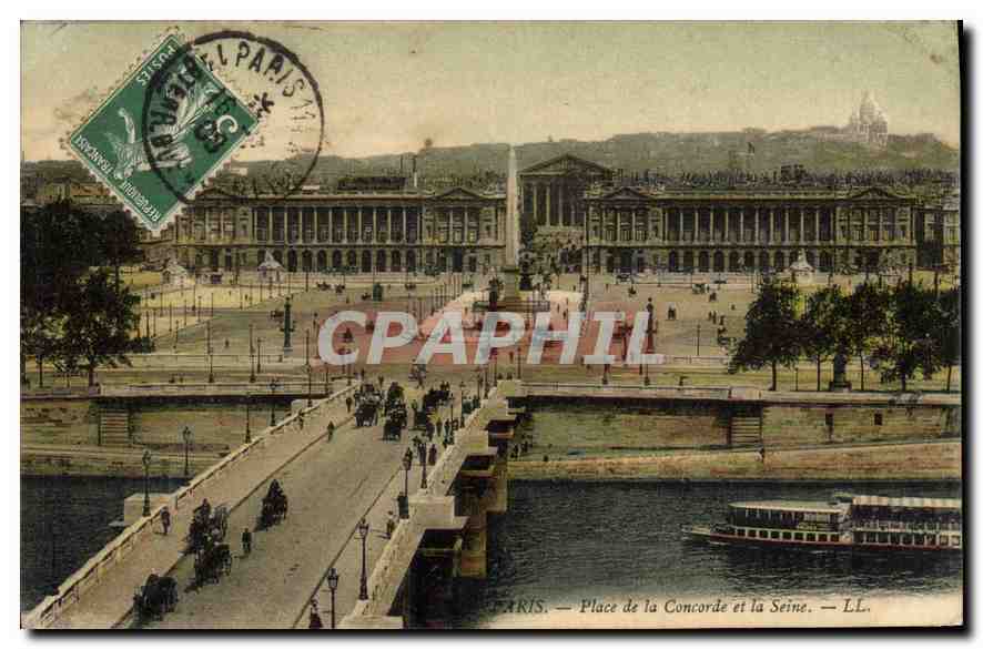 CPA Paris Place de la Concorde et la Seine 