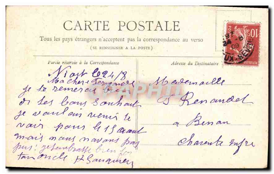 CPA Collection Petit Journal Paris Horloge du Palais de Jestice  — Rückseite