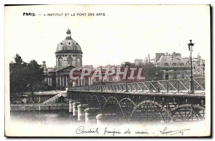 CPA Paris l'Institut et le Pont des Arts 