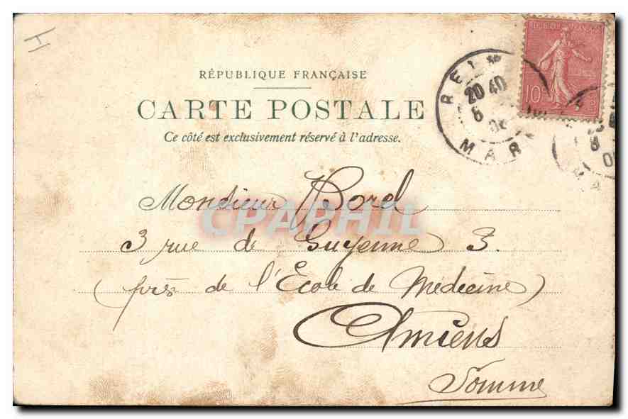 CPA Paris Eglise Mont Rouge  — Rückseite